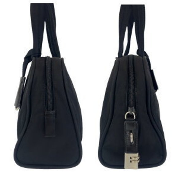 PRADA Tessuto triangular black nylon shoulder bag mini - Picture 5 of 9